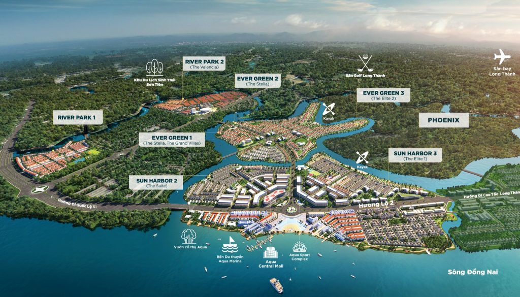 8 Phân Khu Của Dự Án Aqua City Đồng Nai